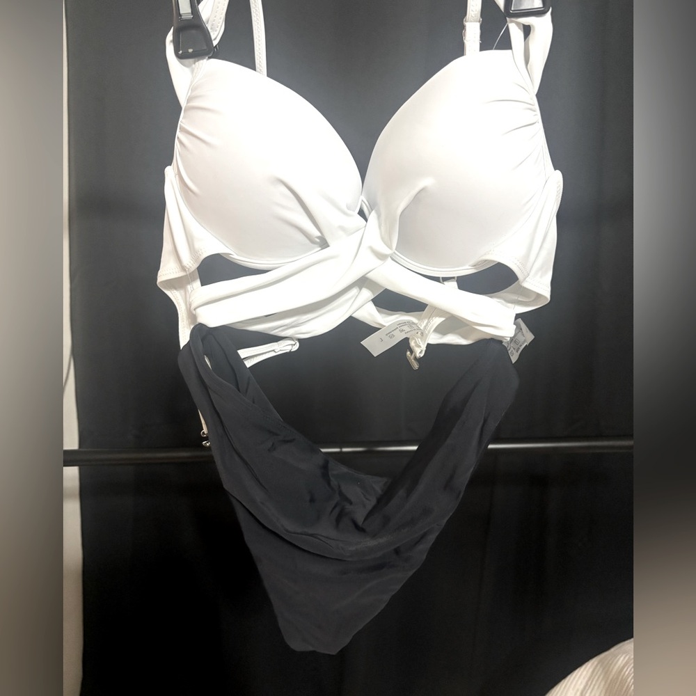 White and Black bikini
